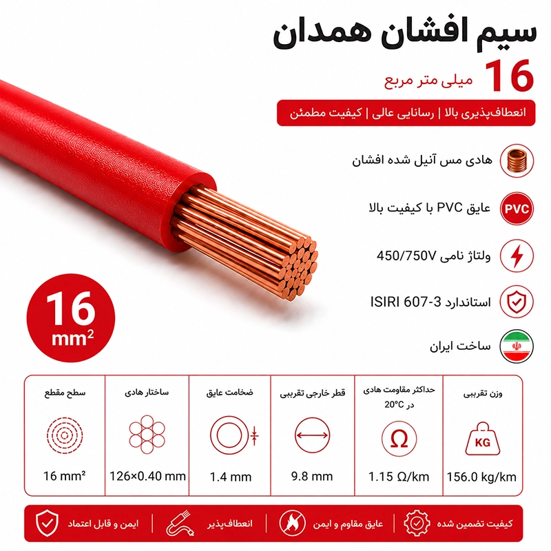 سیم افشان همدان سایز 16