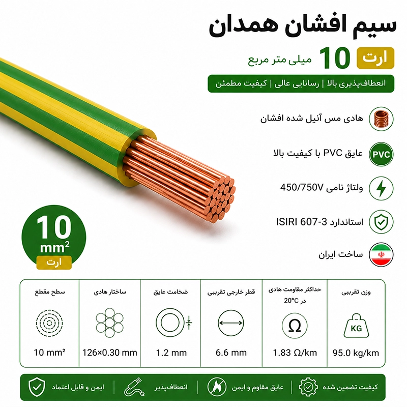 سیم افشان همدان سایز 10
